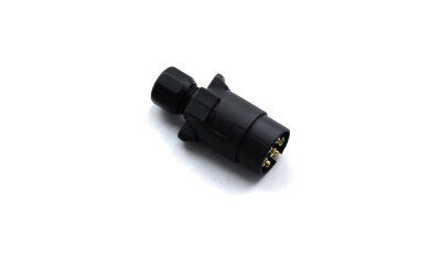 7 Pin 12N Black Trailer / Caravan Road Light Plug
